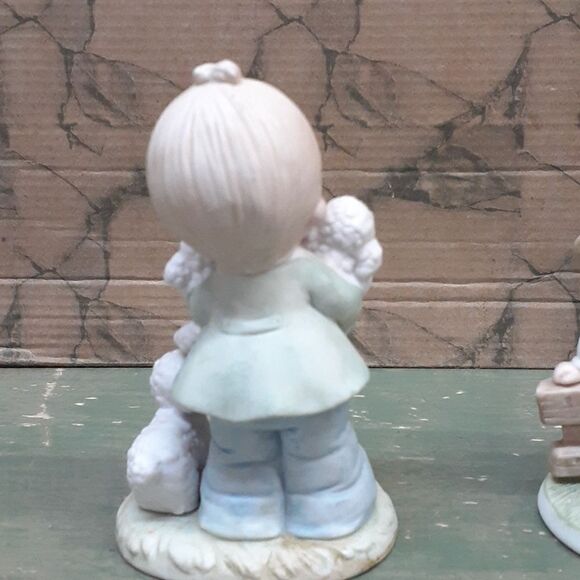 Precious Moments /Homco -First Birthday Boy & boy with sheep - Picture 4 of 9